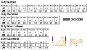 Jak dobrać rozmiar buta adidas dla długości 27 cm?