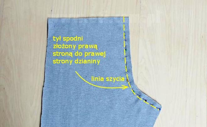 Wykrój spodni damskich