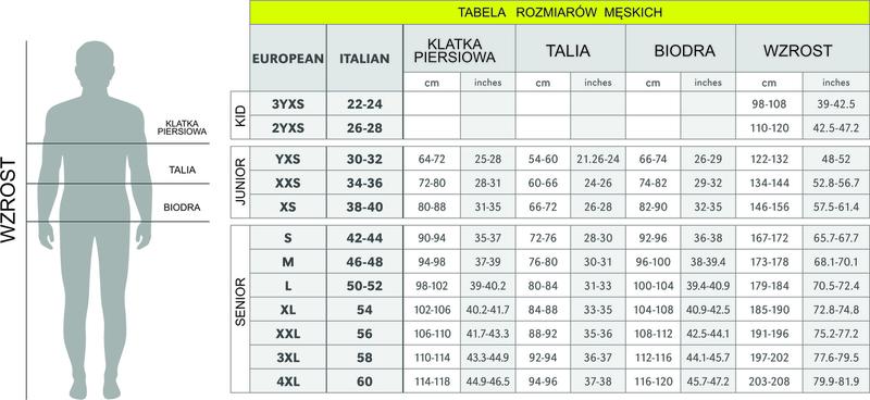 Tabela rozmiarów spodni
