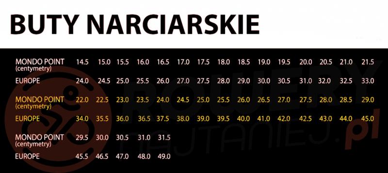 Buty narciarskie rozmiar 27.5